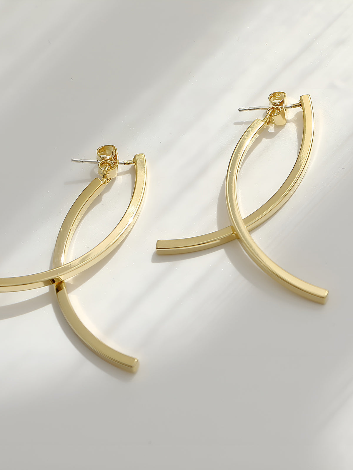 Geometric Stud Pendant Earrings