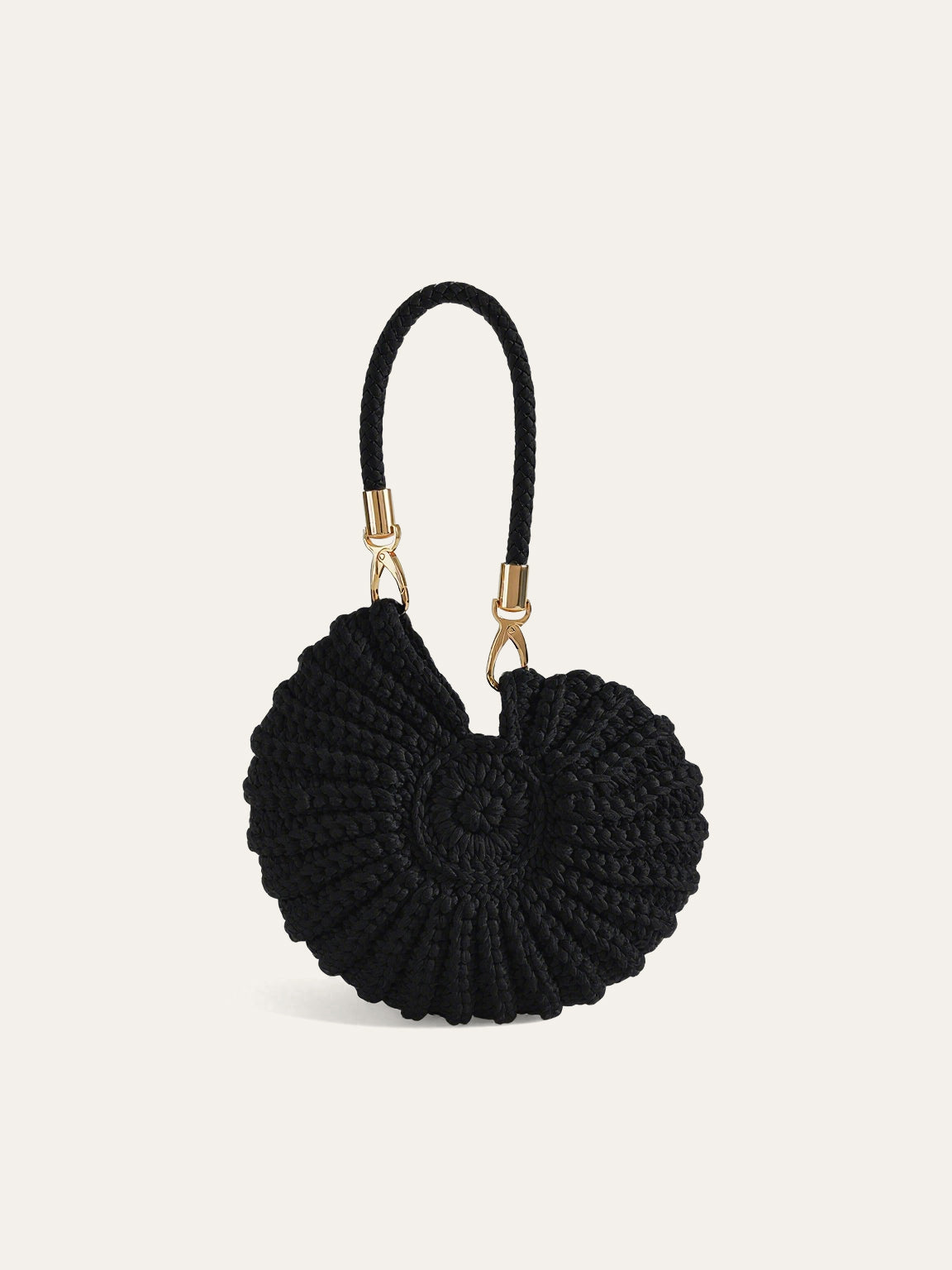 Crocheted Conch-Shaped Handbag
