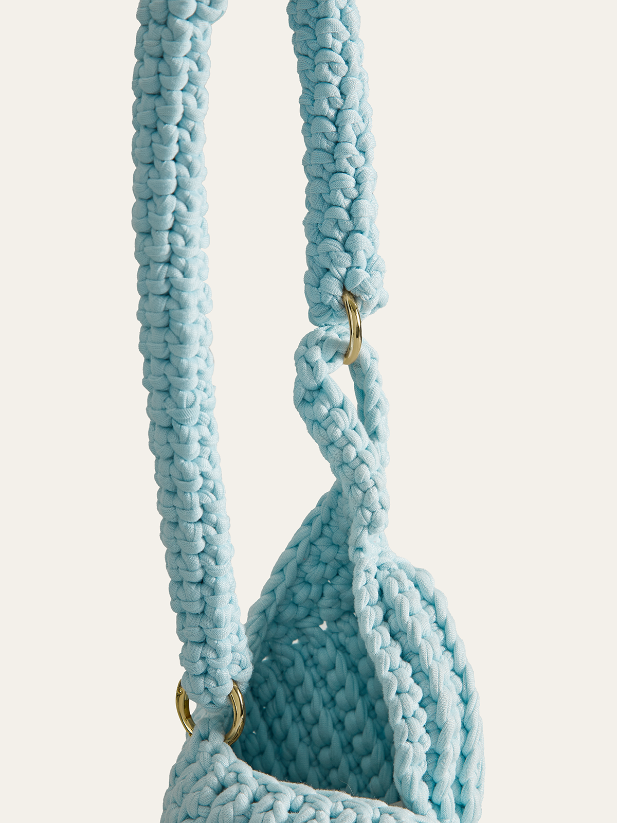 Crochet Conch-Shaped Handbag