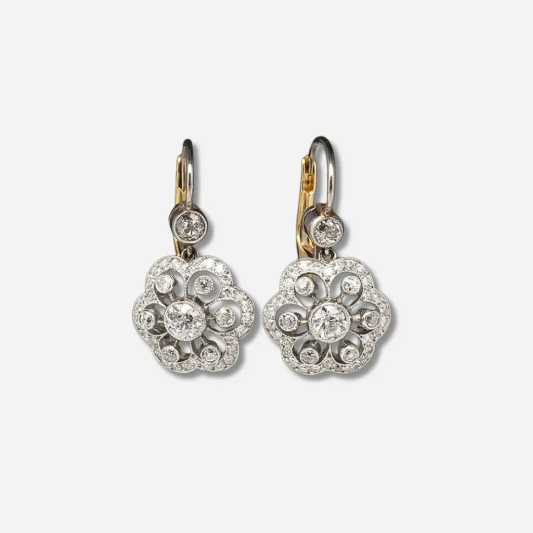 Vintage Crystal Mandala Earrings