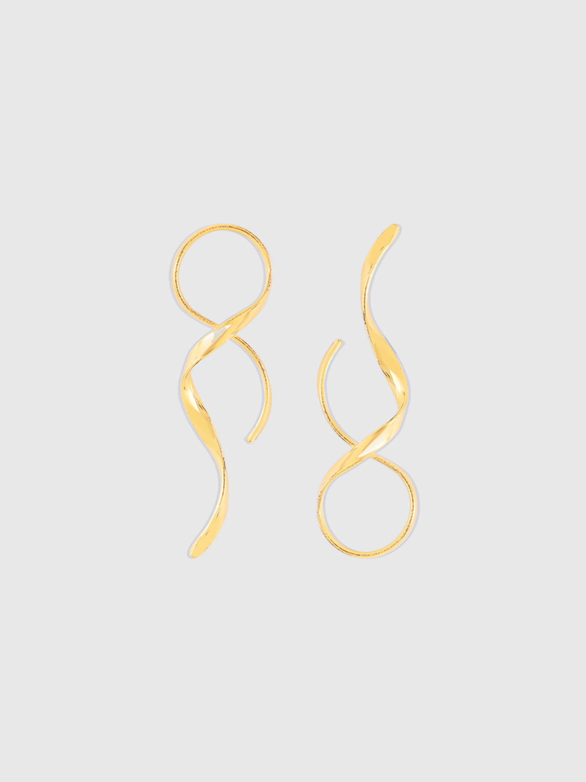 Golden Twisted Drop Earrings